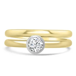 Jack Murphy Jewellers Jmj Diamond Set Jewellery | Jmj Gold Jewellery | 18ct Yellow Gold Solitaire 0.21ct Diamond Split Band Ring
