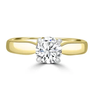 Jack Murphy Jewellers Natural Solitaire Diamond Rings | 18ct Yellow Gold Solitaire Brilliant Round Diamond Ring, 0.60ct