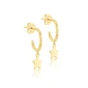 Jack Murphy Jewellers Jmj Gold Jewellery | 9ct Yellow Gold Star Pendant Open Hoops