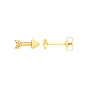 Jack Murphy Jewellers Jmj Gold Jewellery | 9ct Yellow Gold Tiny Arrow Stud Earrings