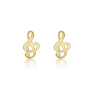 Jack Murphy Jewellers Jmj Gold Jewellery | 9ct Yellow Gold Treble Clef Earrings