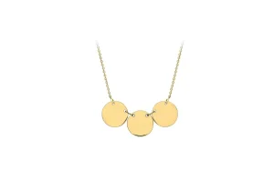 Jack Murphy Jewellers Jmj Gold Jewellery | 9ct Yellow Gold Triple Disc Personalising Necklace