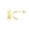 Jack Murphy Jewellers Jmj Gold Jewellery | 9ct Yellow Gold Triple Post Half Hoop Stud Earrings