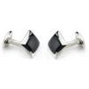 Deakin & Francis Jmj Cufflinks | Sterling Silver & Oynx Cufflinks