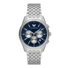 Emporio Armani Mens Emporio Armani Watches | 41mm Antonio Chronograph Stainless Steel Quartz Watch