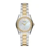 Emporio Armani Ladies Emporio Armani Watches | 32mm Federica Two Tone Mother of Pearl CZ Link Watch