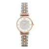 Emporio Armani Ladies Emporio Armani Watches | 32mm Gianni T-Bar Rose & Silver CZ Link Watch