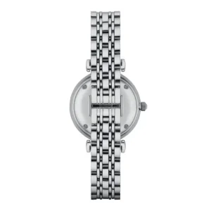 Emporio Armani Ladies Emporio Armani Watches | 32mm Gianni T-Bar CZ Dial Silver Link Watch
