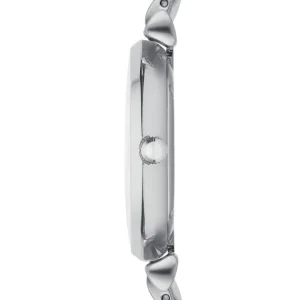 Emporio Armani Ladies Emporio Armani Watches | 32mm Gianni T-Bar CZ Dial Silver Link Watch