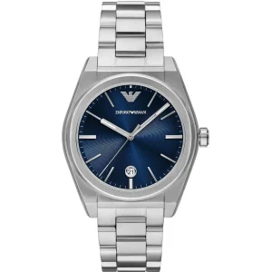 Emporio Armani Mens Emporio Armani Watches | 41mm Men's Blue Dial Stainless Steel Bracelet Watch