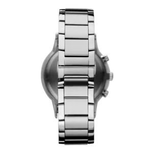 Emporio Armani Mens Emporio Armani Watches | 43mm Renato Chronographic Black Dial Stainless Steel Watch