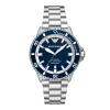 Emporio Armani Mens Emporio Armani Watches | 43mm Sea Explorer Navy & Stainless Steel Watch