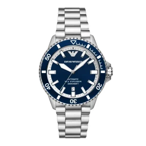 Emporio Armani Mens Emporio Armani Watches | 43mm Sea Explorer Navy & Stainless Steel Watch