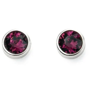 Jack Murphy Jewellers Jmj Birthstone Jewellery | Jmj Sterling Silver Jewellery | February Sterling Silver Crystal Birthstone Earrings