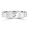 Jack Murphy Jewellers Two Tone Wedding Rings | Yellow Gold Wedding Rings | Flat Court Platinum & Yellow Gold Round Diamond Ring 4mm