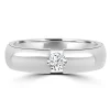 Jack Murphy Jewellers Platinum Wedding Rings | Flat Court Platinum Inlayed Diamond Ring 5mm