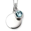 Jack Murphy Jewellers Jmj Birthstone Jewellery | Jmj Sterling Silver Jewellery | March Sterling Silver Crystal Birthstone Personalising Necklace