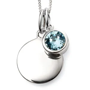Jack Murphy Jewellers Jmj Birthstone Jewellery | Jmj Sterling Silver Jewellery | March Sterling Silver Crystal Birthstone Personalising Necklace