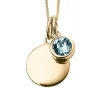 Jack Murphy Jewellers Jmj Birthstone Jewellery | March Yellow Gold Plate Crystal Birthstone Personalising Necklace