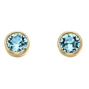 Jack Murphy Jewellers Jmj Birthstone Jewellery | March Yellow Gold Plated Crystal Birthstone Earrings
