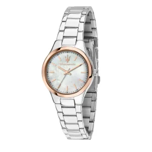 Maserati Ladies Maserati Watches | 30mm Attrazione Rose Gold & Silver Stainless Steel Watch