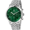 Maserati Mens Maserati Watches | 42mm Epoca Green Dial Chronograph Stainless Steel Watch