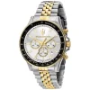Maserati Mens Maserati Watches | 44mm Sfida White Dial Two Tone Stainless Steel Bracelet Watch