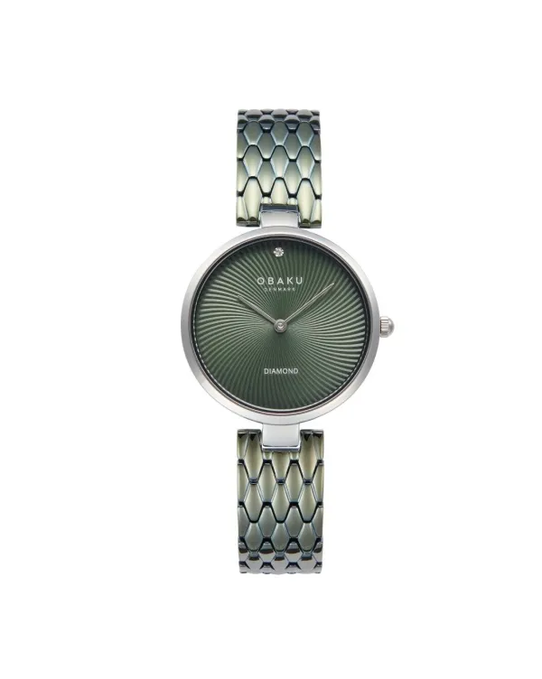 Obaku Ladies Obaku Watches | 32mm DIAMANT - FOREST Stainless Steel Diamond Set Watch
