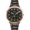 Obaku Mens Obaku Watches | 42mm ILD - DARK Rose & Black Tone Chronograph Link Watch
