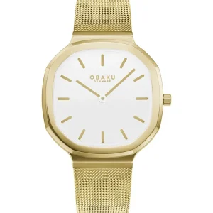 Obaku Ladies Obaku Watches | 32mm OKTANT LILLE - GOLD Mesh Strap Watch