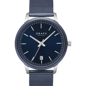 Obaku Mens Obaku Watches | Ladies Obaku Watches | 42mm SALVIE - ARTIC Mesh Strap Watch