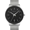 Obaku Mens Obaku Watches | 42mm SALVIE - MONOCHROME Date Window Mesh Watch