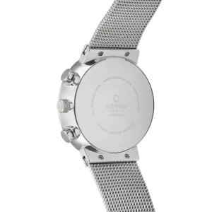 Obaku Mens Obaku Watches | 42mm STORM - CYAN Blue & Steel Toned Chronograph Watch