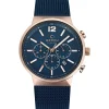 Obaku Mens Obaku Watches | 42mm STORM - OCEAN Chronograph Mesh Watch
