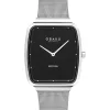 Obaku Mens Obaku Watches | 43mm TERN - ONYX Stainless Steel Mesh Watch