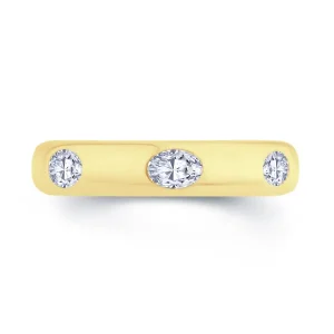 Jack Murphy Jewellers Yellow Gold Wedding Rings | Yellow Gold Wedding & Eternity Rings | Oval Cut Diamond, 18ct Yellow Gold 3.5mm Band, 0.30ct