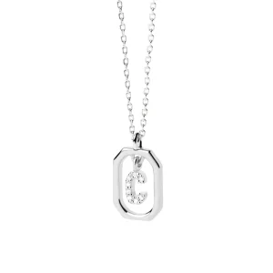 PDPAOLA All Jmj & Branded Fashion Jewellery | Sterling Silver CZ Mini 'C' Initial Necklace