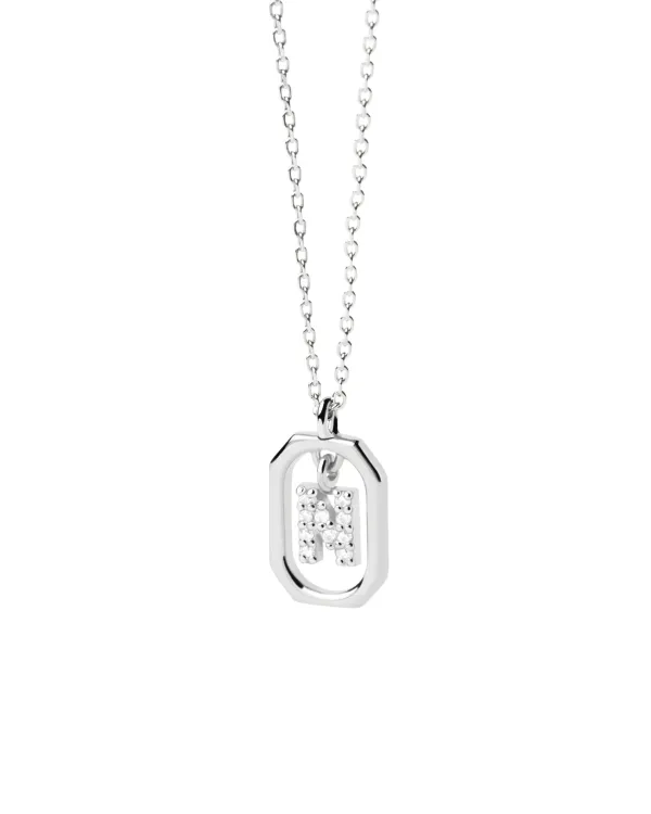 PDPAOLA All Jmj & Branded Fashion Jewellery | Sterling Silver CZ Mini 'N' Initial Necklace