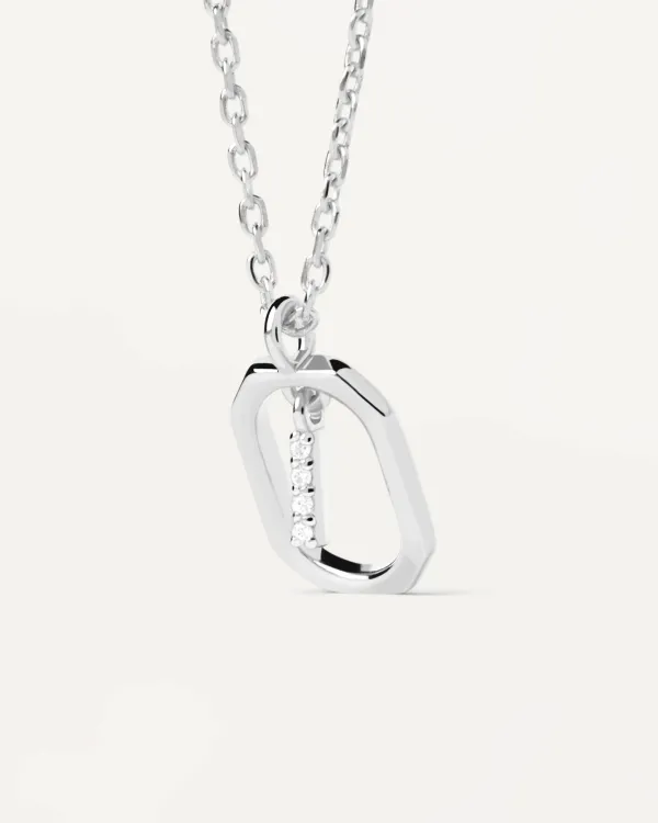 PDPAOLA All Jmj & Branded Fashion Jewellery | Sterling Silver CZ Mini 'I' Initial Necklace