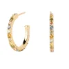 PDPAOLA All Jmj & Branded Fashion Jewellery | Yellow Gold Coloured CZ Claw Hoop Earrings