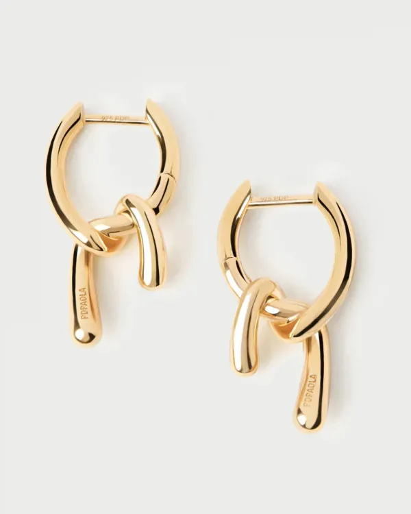 PDPAOLA All Jmj & Branded Fashion Jewellery | Yellow Gold Mini Twist Hoop Earrings