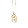 PDPAOLA All Jmj & Branded Fashion Jewellery | Yellow Gold Plate CZ Mini 'M' Initial Necklace