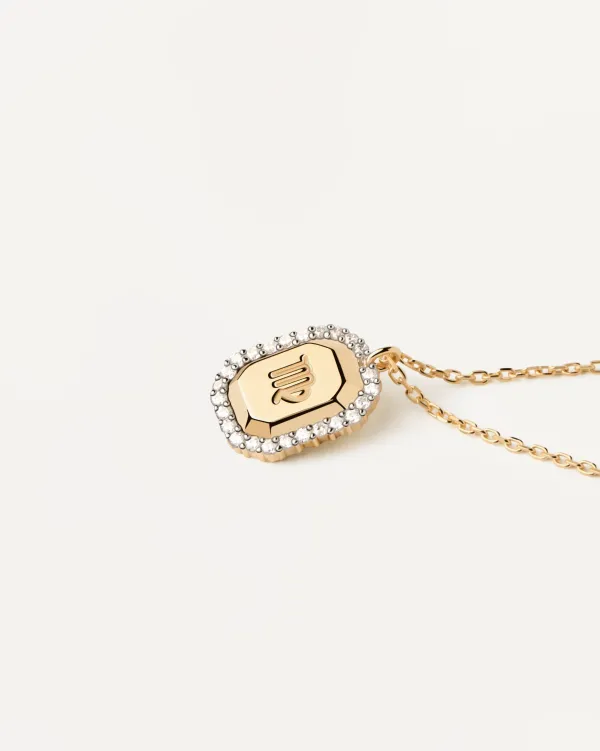 PDPAOLA All Jmj & Branded Fashion Jewellery | Yellow Gold Plated CZ 'Virgo' Zodiac Necklace