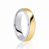 Jack Murphy Jewellers Two Tone Wedding Rings | Yellow Gold Wedding Rings | Platinum & 18ct Yellow Gold Inlaid Groove Polished Flat Medium 5mm Wedding Band
