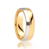 Jack Murphy Jewellers Two Tone Wedding Rings | Platinum Wedding Rings | Platinum & 18ct Yellow Gold Classic Inlaid Groove Medium 6mm Wedding Band