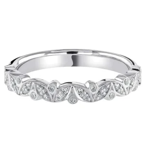 Jack Murphy Jewellers Platinum Wedding & Eternity Rings | Platinum 50% Spread Marquise & Round Fancy Cut Diamond Ring 0.14ct