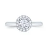 Jack Murphy Jewellers Natural Halo Diamond Rings | Platinum Brilliant Round & Halo Diamond Ring, 0.60ct
