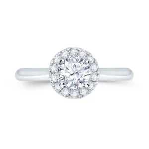 Jack Murphy Jewellers Natural Halo Diamond Rings | Platinum Brilliant Round & Halo Diamond Ring 0.52ct
