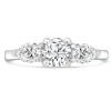 Jack Murphy Jewellers Natural Three-Stone Diamond Rings | Platinum Brilliant Round & Pear Three Stone Diamond Ring, 1.06ct