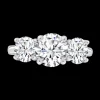 Jack Murphy Jewellers Natural Three-Stone Diamond Rings | Platinum Brilliant Round Three Stone, 2.90ct